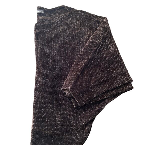 ZARA Velvet Velour Boatneck Dolman Batwing Knit Sweater - Picture 13 of 14